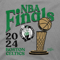 Boston Celtics Stadium Essentials Unisex 2024 NBA Finals Revolution T-Shirt Heather Gray - NBA