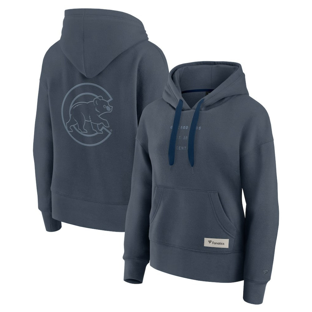 Chicago Cubs Fanatics Women's Elements Future Ground Subtle Tonal Pullover Hoodie - MLB