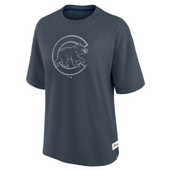 Chicago Cubs Fanatics Women's Oversized Elements Raw Edge Future Ground T-Shirt - MLB