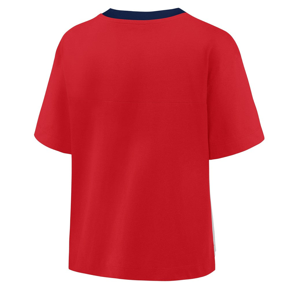 St. Louis Cardinals Fanatics Oversized Race To Win V-Neck T-Shirt - MLB