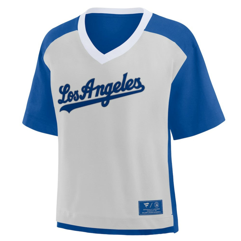 Los Angeles Dodgers Fanatics Oversized Race To Win V-Neck T-Shirt - MLB
