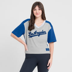 Los Angeles Dodgers Fanatics Oversized Race To Win V-Neck T-Shirt - MLB