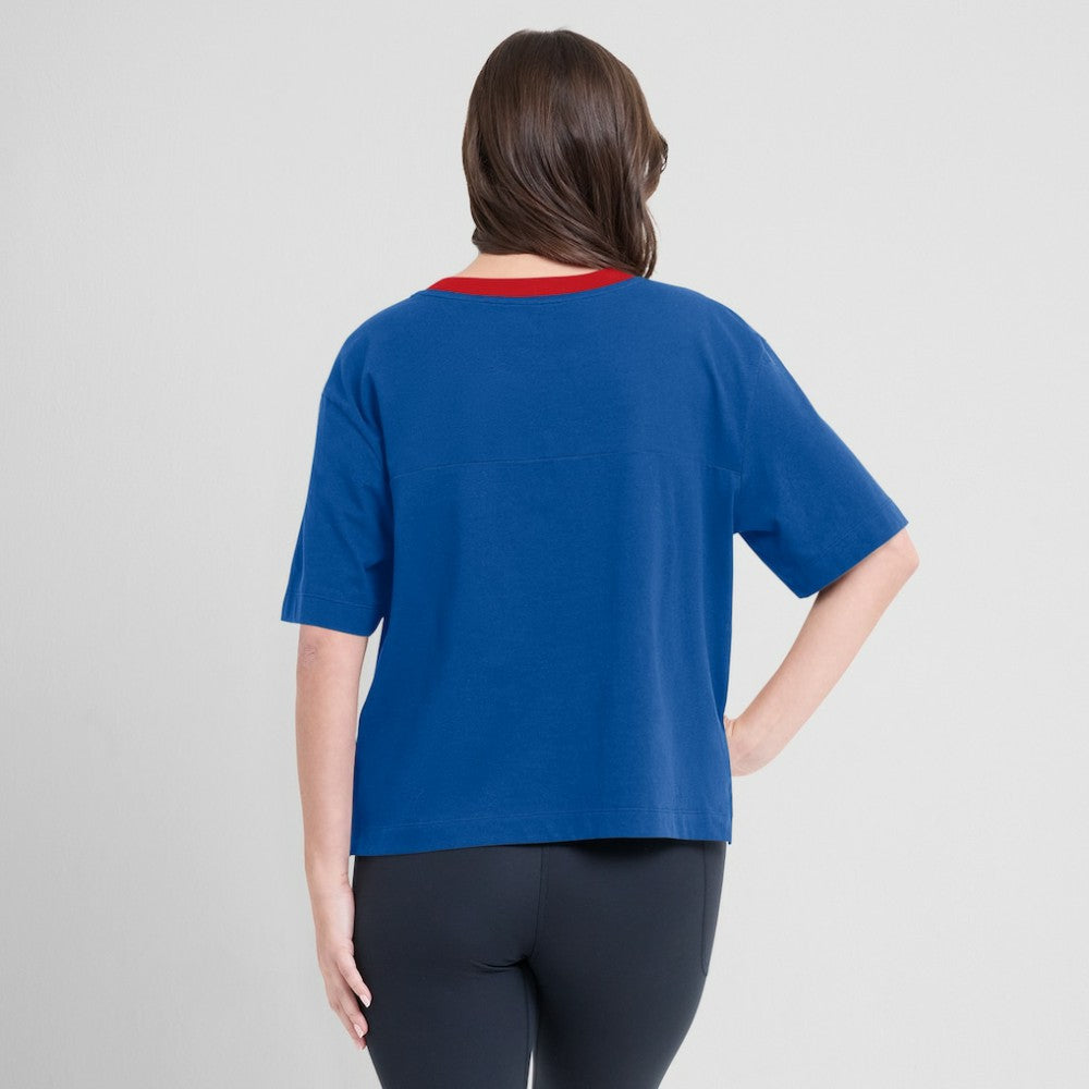 Chicago Cubs Fanatics Oversized Race To Win V-Neck T-Shirt - MLB