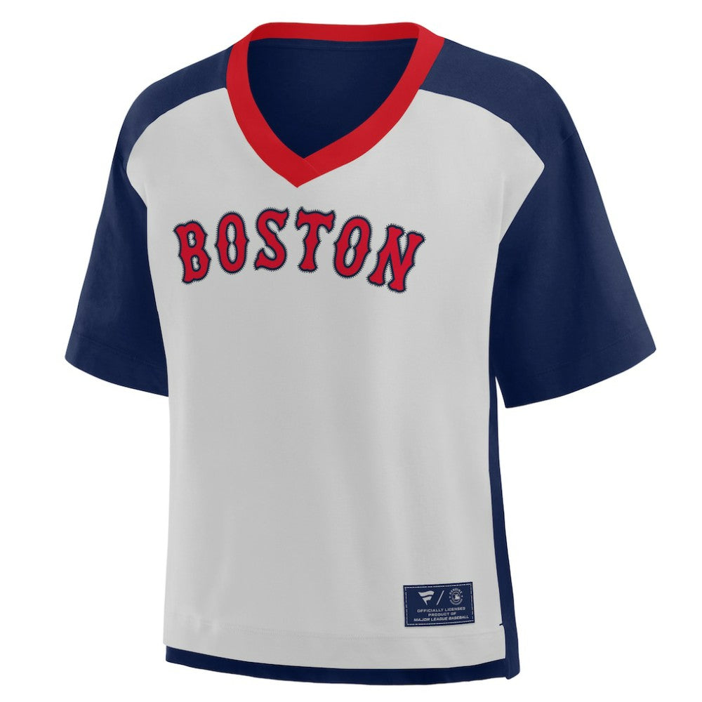 Boston Red Sox Fanatics Oversized Race To Win V-Neck T-Shirt - MLB