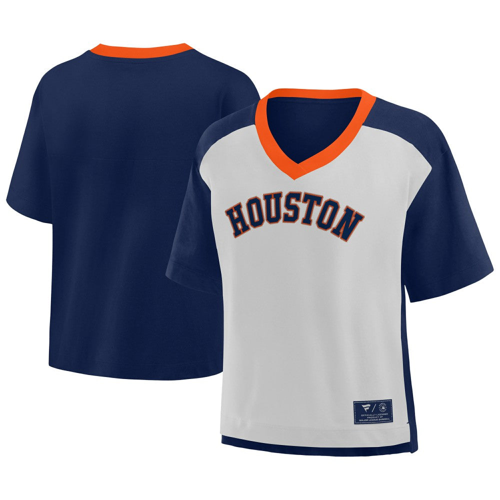 Houston Astros Fanatics Oversized Race To Win V-Neck T-Shirt - MLB