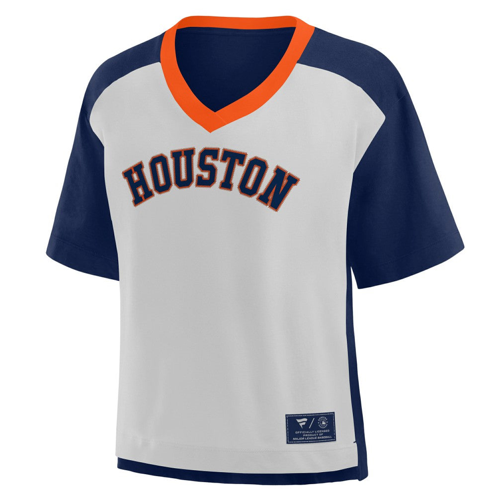 Houston Astros Fanatics Oversized Race To Win V-Neck T-Shirt - MLB