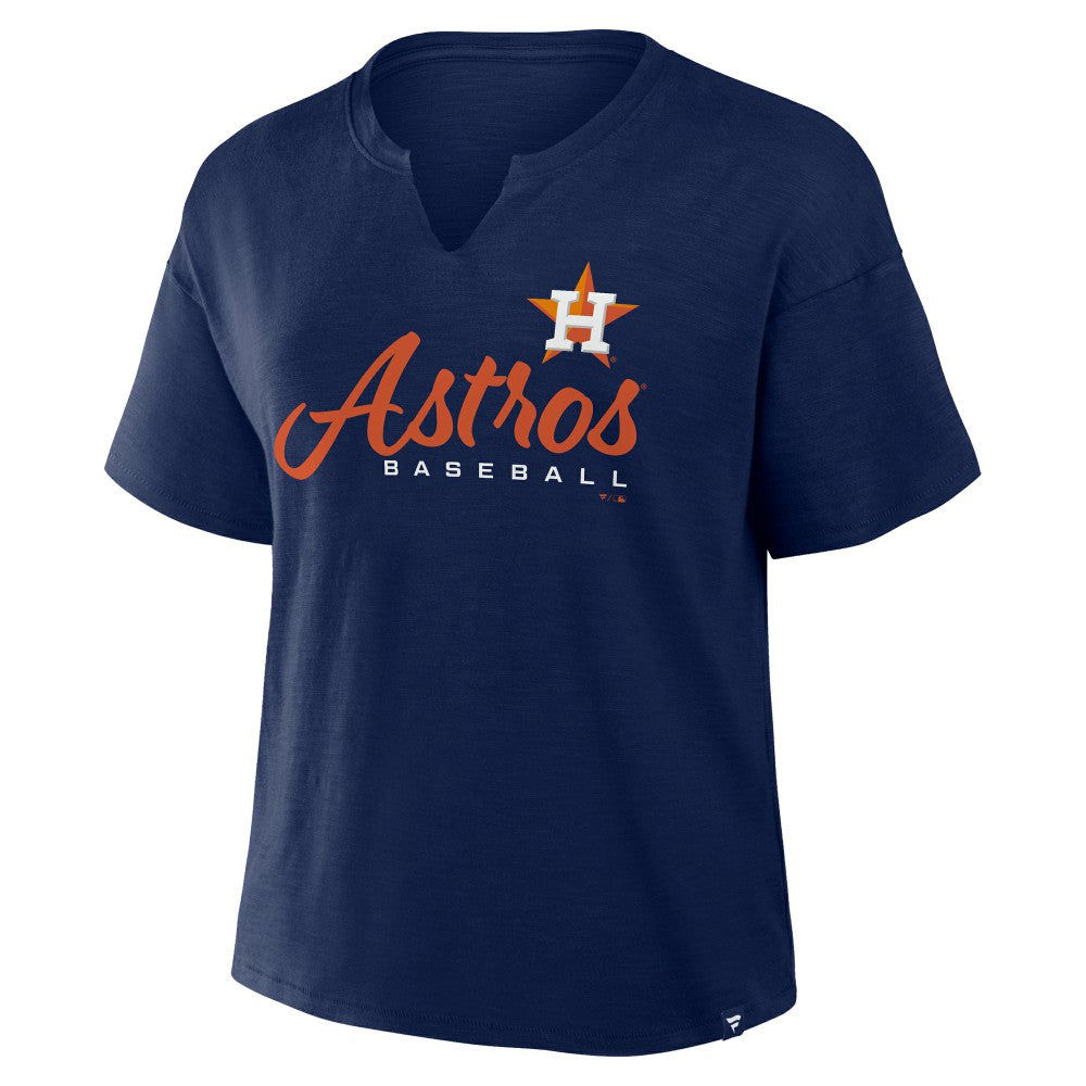 Houston Astros Fanatics Women's Fan Fave Stadium Slub Boxy T-Shirt - MLB