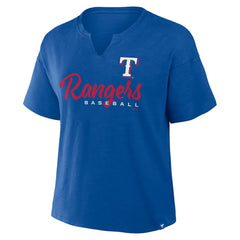 Texas Rangers Fanatics Women's Fan Fave Stadium Slub Boxy T-Shirt - MLB