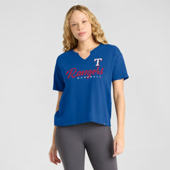 Texas Rangers Fanatics Women's Fan Fave Stadium Slub Boxy T-Shirt - MLB
