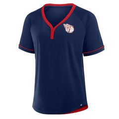 Cleveland Guardians Fanatics Women's League Diva Star Raglan V-Neck T-Shirt - MLB