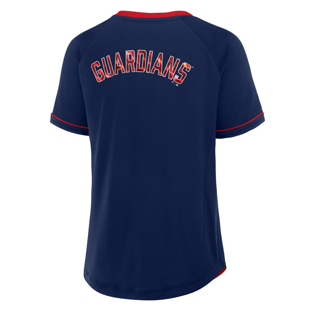 Cleveland Guardians Fanatics Women's League Diva Star Raglan V-Neck T-Shirt - MLB