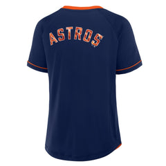 Houston Astros Fanatics Women's League Diva Star Raglan V-Neck T-Shirt - MLB