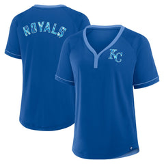 Kansas City Royals Fanatics Women's League Diva Star Raglan V-Neck T-Shirt - MLB