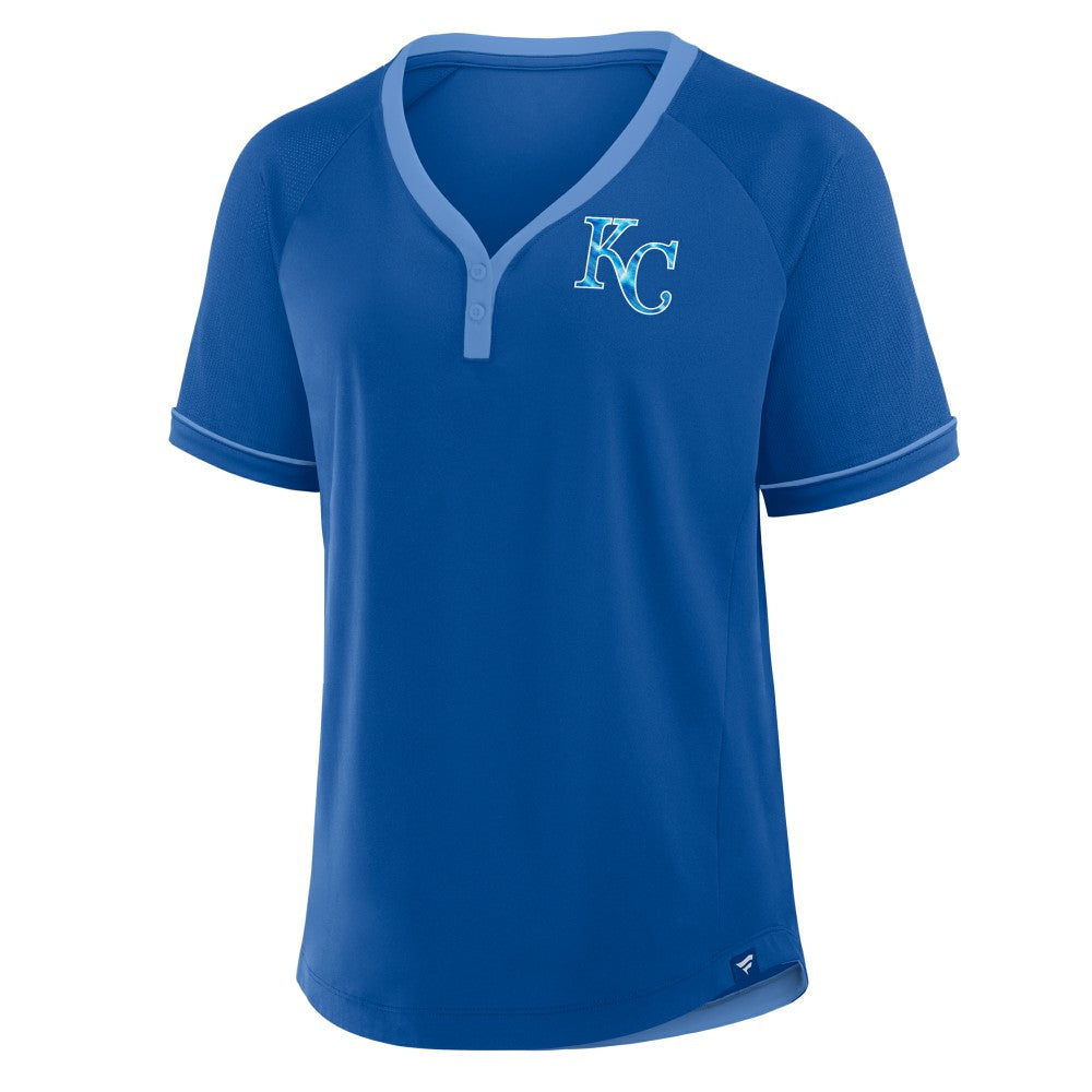Kansas City Royals Fanatics Women's League Diva Star Raglan V-Neck T-Shirt - MLB