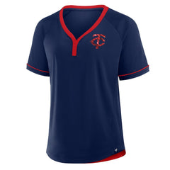 Minnesota Twins Fanatics Women's League Diva Star Raglan V-Neck T-Shirt - MLB