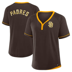San Diego Padres Fanatics Women's League Diva Star Raglan V-Neck T-Shirt - MLB