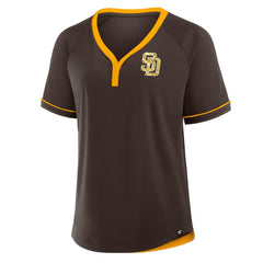 San Diego Padres Fanatics Women's League Diva Star Raglan V-Neck T-Shirt - MLB
