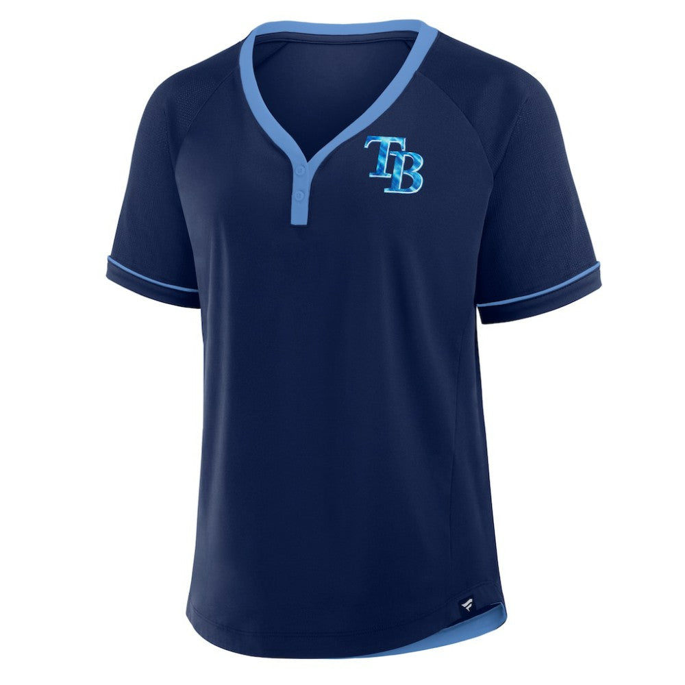 Tampa Bay Rays Fanatics Women's League Diva Star Raglan V-Neck T-Shirt - MLB