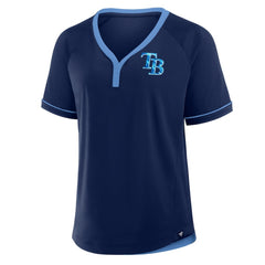 Tampa Bay Rays Fanatics Women's League Diva Star Raglan V-Neck T-Shirt - MLB
