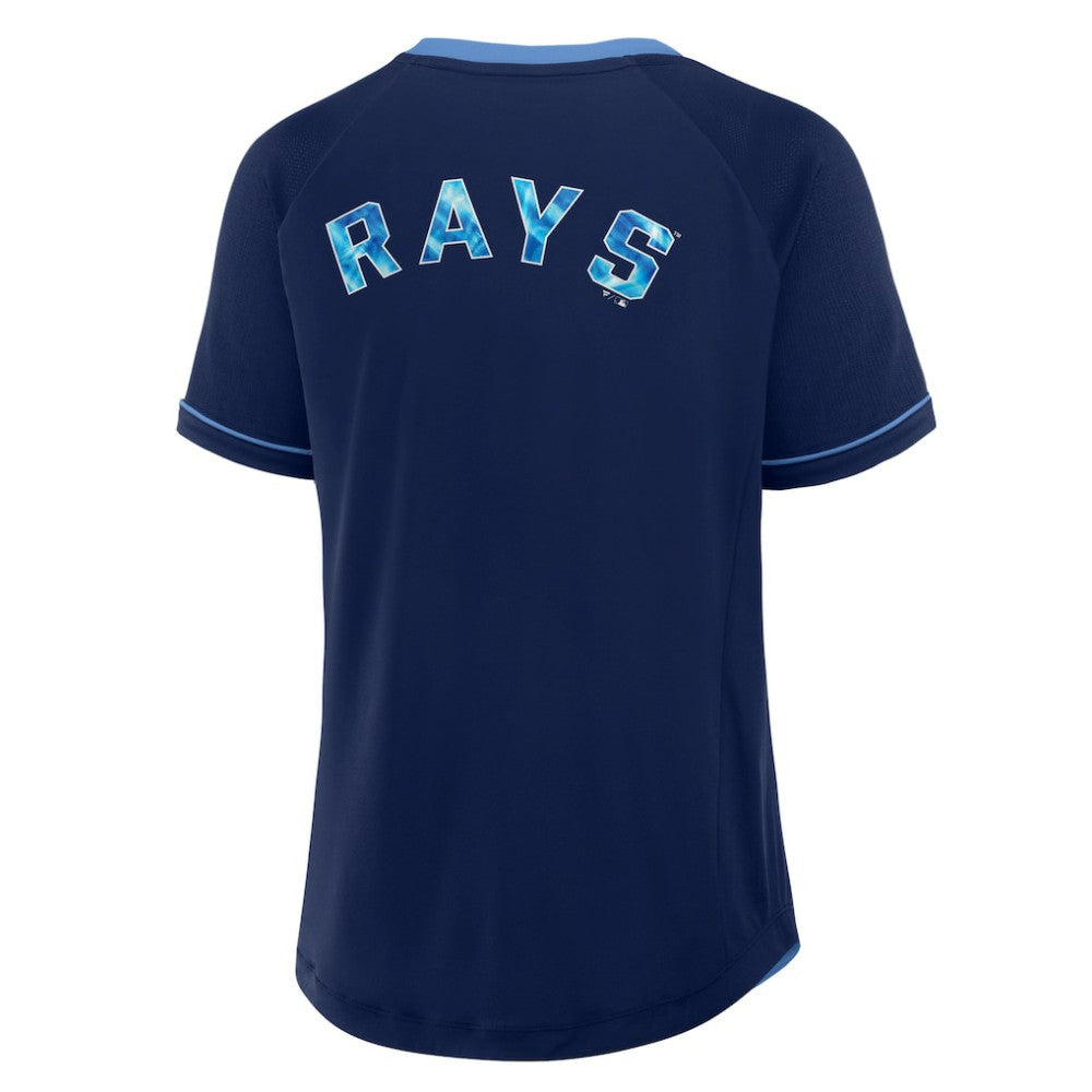 Tampa Bay Rays Fanatics Women's League Diva Star Raglan V-Neck T-Shirt - MLB