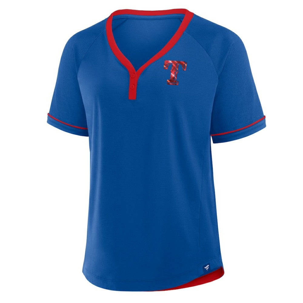 Texas Rangers Fanatics Women's League Diva Star Raglan V-Neck T-Shirt - MLB