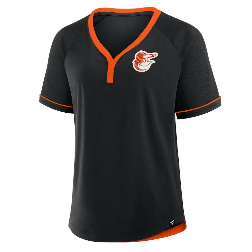 Baltimore Orioles Fanatics Women's League Diva Star Raglan V-Neck T-Shirt - MLB