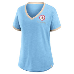 St. Louis Cardinals Fanatics Women's Binge Worthy Stadium Slub V-Neck T-Shirt - MLB