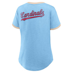 St. Louis Cardinals Fanatics Women's Binge Worthy Stadium Slub V-Neck T-Shirt - MLB