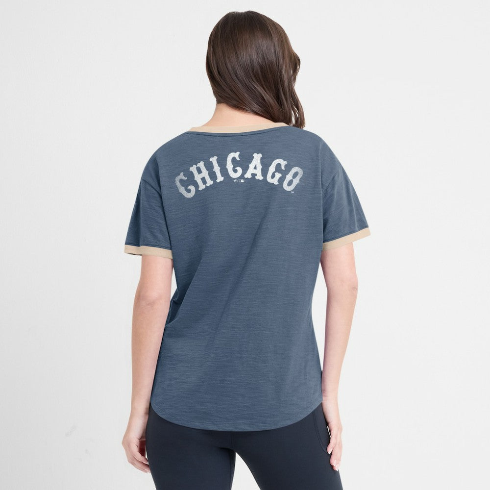 Chicago White Sox Fanatics Women's Binge Worthy Stadium Slub V-Neck T-Shirt - MLB