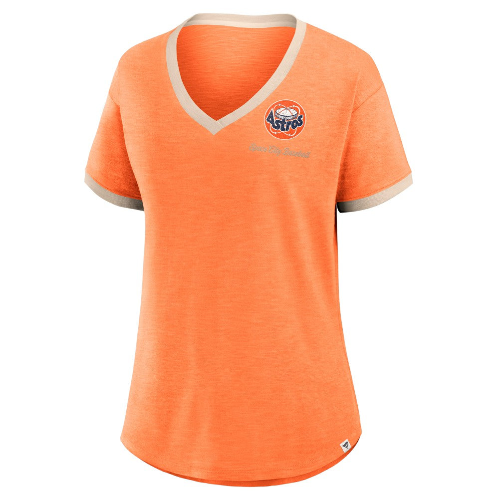 Houston Astros Fanatics Women's Binge Worthy Stadium Slub V-Neck T-Shirt - MLB