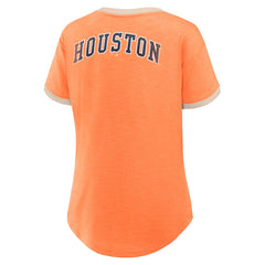 Houston Astros Fanatics Women's Binge Worthy Stadium Slub V-Neck T-Shirt - MLB