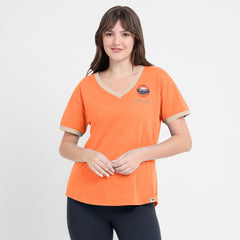 Houston Astros Fanatics Women's Binge Worthy Stadium Slub V-Neck T-Shirt - MLB