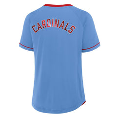 St. Louis Cardinals Fanatics Women's Cooperstown Collection League Diva V-Neck T-Shirt - MLB