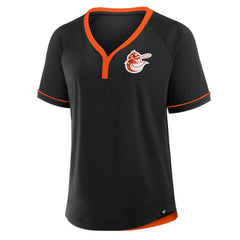 Baltimore Orioles Fanatics Women's Cooperstown Collection League Diva Raglan V-Neck T-Shirt - MLB