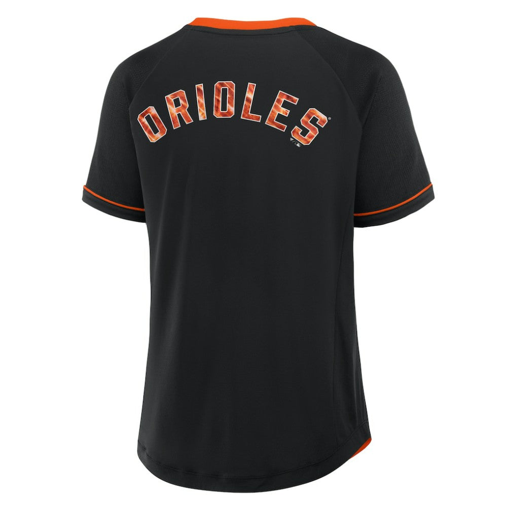 Baltimore Orioles Fanatics Women's Cooperstown Collection League Diva Raglan V-Neck T-Shirt - MLB