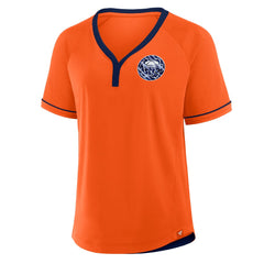 Houston Astros Fanatics Women's Cooperstown Collection League Diva Raglan V-Neck T-Shirt - MLB