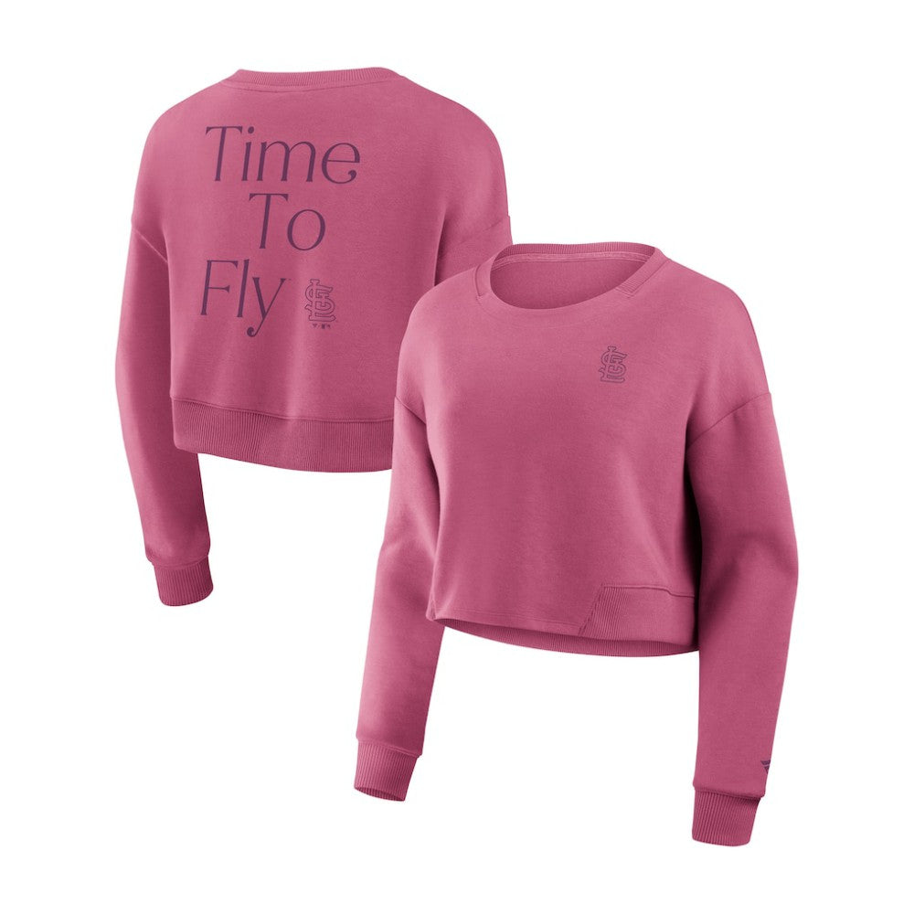 St. Louis Cardinals Fanatics Women's Studio Cropped Pullover Sweatshirt - MLB