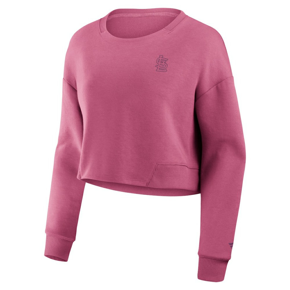 St. Louis Cardinals Fanatics Women's Studio Cropped Pullover Sweatshirt - MLB