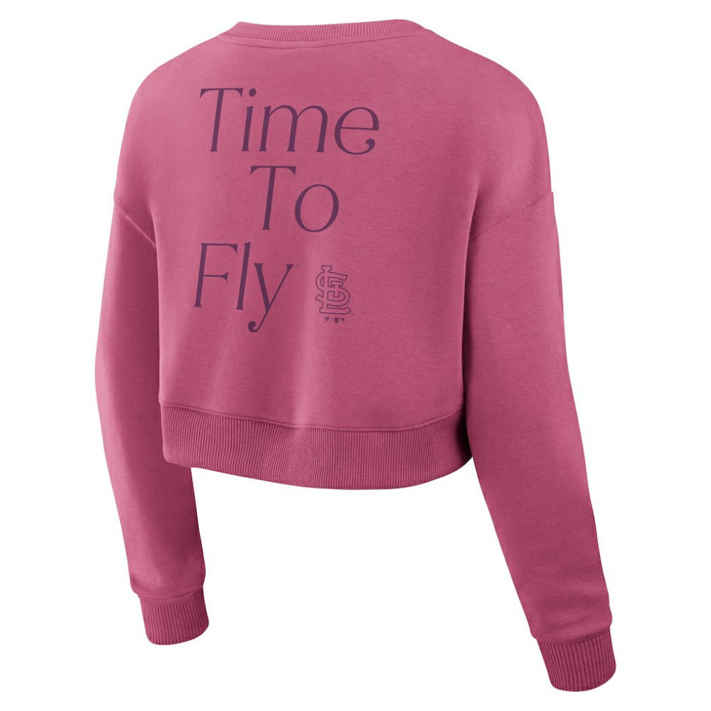 St. Louis Cardinals Fanatics Women's Studio Cropped Pullover Sweatshirt - MLB