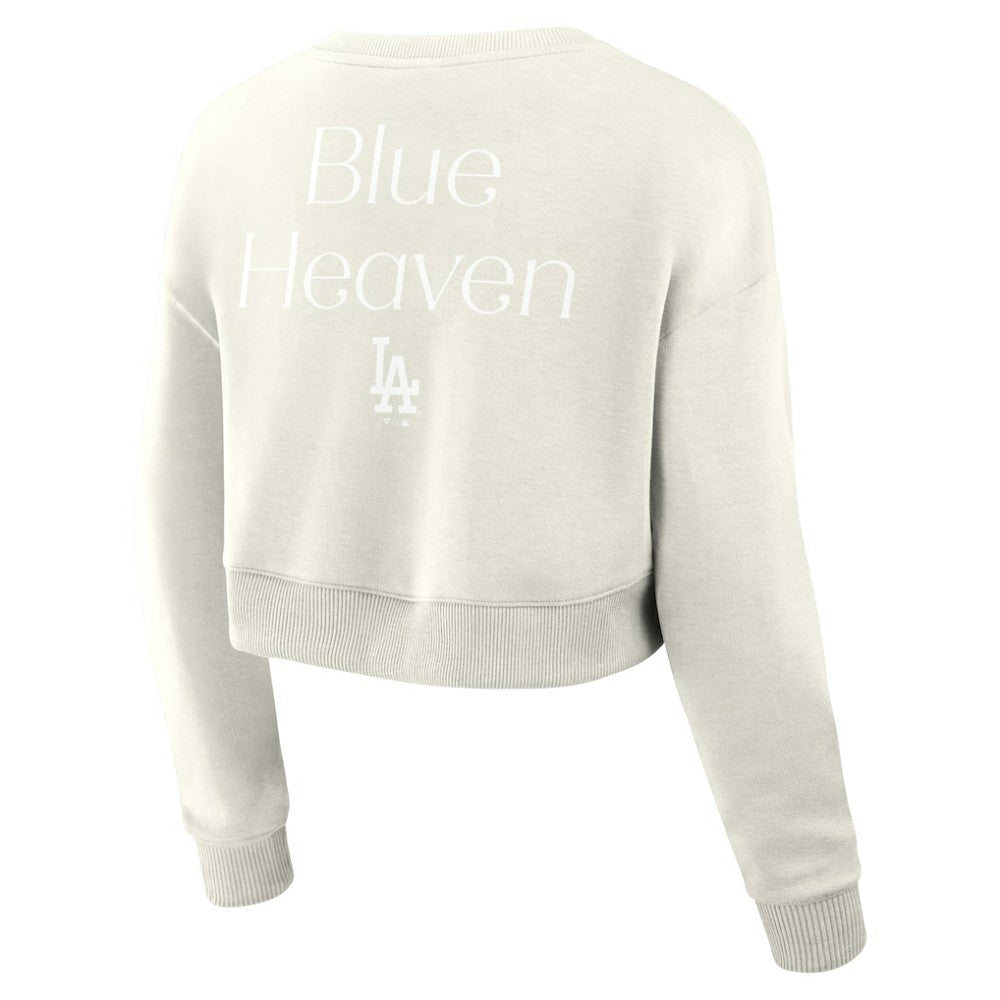 Los Angeles Dodgers Fanatics Women's Studio Cropped Pullover Sweatshirt - MLB