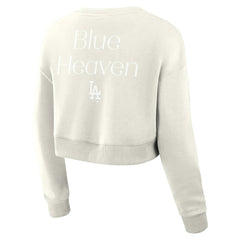 Los Angeles Dodgers Fanatics Women's Studio Cropped Pullover Sweatshirt - MLB