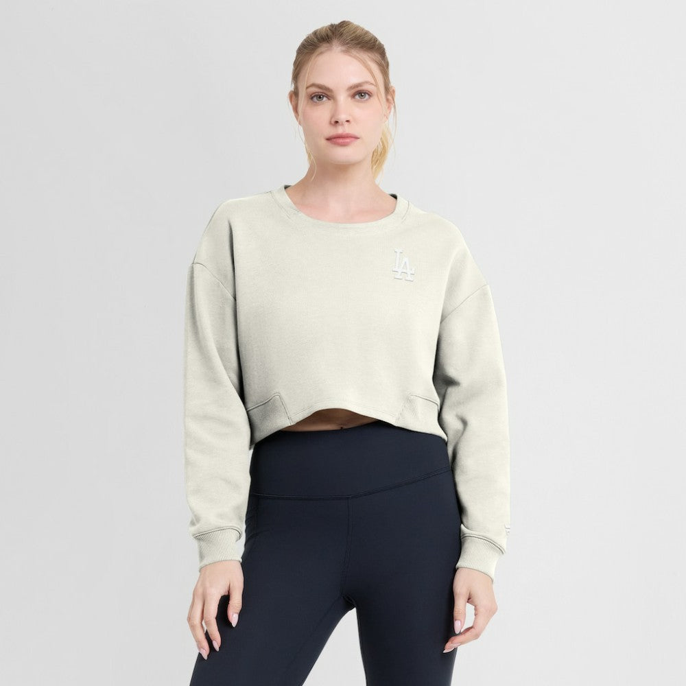 Los Angeles Dodgers Fanatics Women's Studio Cropped Pullover Sweatshirt - MLB