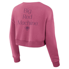 Cincinnati Reds Fanatics Women's Studio Cropped Pullover Sweatshirt - MLB