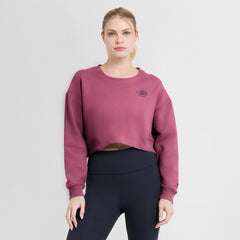Cincinnati Reds Fanatics Women's Studio Cropped Pullover Sweatshirt - MLB