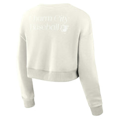 Baltimore Orioles Fanatics Women's Studio Cropped Pullover Sweatshirt - MLB