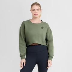 Houston Astros Fanatics Women's Studio Cropped Pullover Sweatshirt - MLB