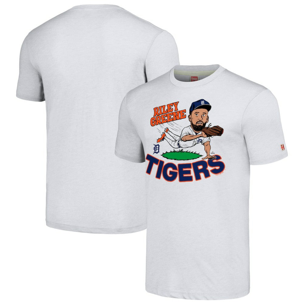 Riley Greene Detroit Tigers Homage Caricature Player Tri-Blend T-Shirt - MLB