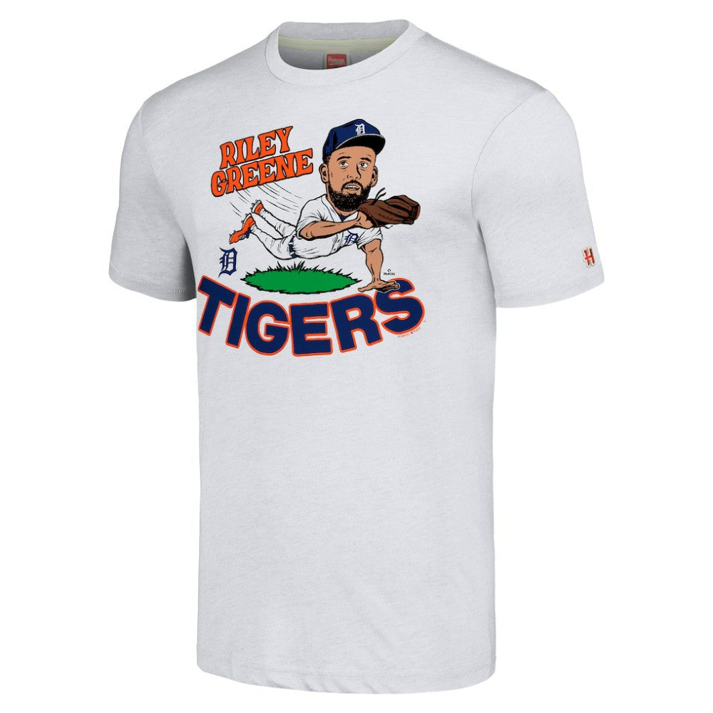 Riley Greene Detroit Tigers Homage Caricature Player Tri-Blend T-Shirt - MLB