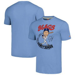 Corey Seager Texas Rangers Homage Caricature Player Tri-Blend T-Shirt - MLB