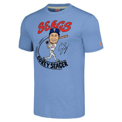 Corey Seager Texas Rangers Homage Caricature Player Tri-Blend T-Shirt - MLB